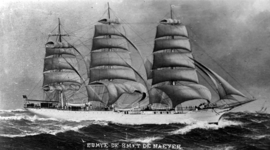 11278 Reproductie van een prentbriefkaart van de Belgische bark Comte de Smet de Naeyer, opleidingsschip voor ...