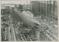 1368 Aanbouw onderzeeboot Orzel voor de Poolse Marine op de scheepswerf De Schelde te Vlissingen