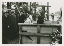 KB1-25 Tewaterlating van de onderzeeboot Orzel voor de Poolse Marine op de scheepswerf De Schelde te Vlissingen