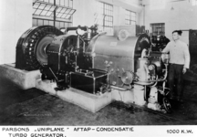 3423 Parsons uniplane -aftap-condensatie turbo generator 1000 K.W.