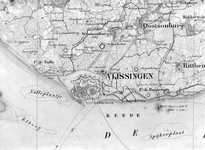 5967 Deel van een kaart van de kust van Walcheren waarop Vlissingen is te zien