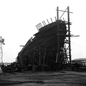 1928 Bouwnr. 217: aanbouw ms. Waingapoe, op stapel bij Bijker