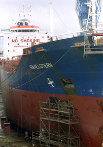 383 Chemische tanker Havelstern (IMO 9053218, bouwjaar 1994), gedokt voor uitvoeren van diverse werkzaamheden