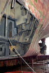 1318 Vrachtschip Arklow Brook (IMO 9101534, bouwjaar 1995), reparatie averij na aanvaring voor de West Buitenhaven in ...