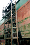 1323 Vrachtschip Arklow Brook (IMO 9101534, bouwjaar 1995), reparatie averij na aanvaring voor de West Buitenhaven in ...