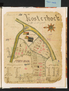 18-11 Kaart 8. Perceel 8 de Kosterhoek (ten westen de Steenhoek). Hofstede in opstand (gesloopt)