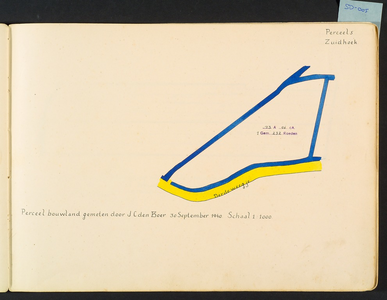 5-6 Kaart 5. Perceel 5, Zuidhoek (bouwland aan het derde wegje)