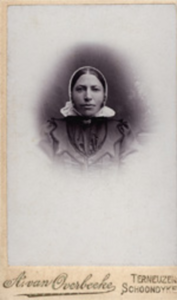 1352 Cathalijntje Schijve, geboren Groede 15 oktober 1869, overleden Oostburg 18 november 1938, huishoudster, dochter ...