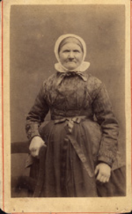 1418 Adriana Pesteling, geboren Nieuwvliet 19 december 1821, overleden Groede 7 februari 1909, dienstmeid, dochter van ...