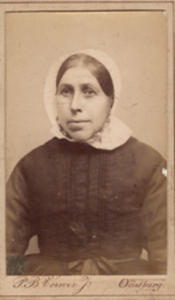663 Sara Masclee, geboren Oostburg 23 september 1834, overleden Oostburg 19 januari 1915, winkelierster, dochter van ...