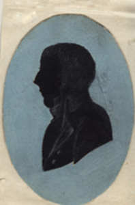 741 Silhouet (ovaal) van Jan Dhont, geboren Middelburg 19 maart 1773, overleden Middelburg 30 september 1852, schilder, ...