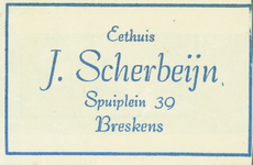 BRE-2 Eethuis J. Scherbeijn, Breskens