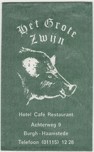 BUR-3 Het Grote Zwijn. Hotel Café Restaurant Achterweg 9 Burgh