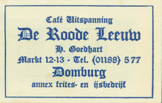 DBG-1 Café Uitspanning De Roode Leeuw, Domburg
