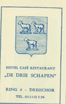 DRE-1 Hotel Café Restaurant De Drie Schapen , Dreischor