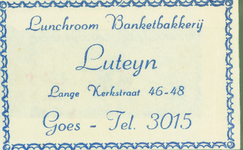 GOE-23 Lunchroom Banketbakkerij Luteijn, Goes