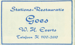 GOE-29 Stations-Restauratie, Goes