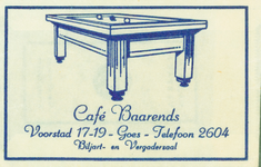 GOE-31 Café Barends Biljart- en Vergaderzalen, Goes