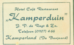 KAM-4 Hotel Café Restaurant Kamperduin , Kamperland (De Banjaard)