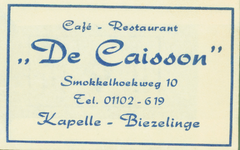 KAP-3 Café Restaurant De Caisson , Kapelle-Biezelinge