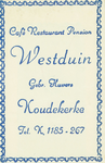 KOU-4 Café Restaurant Pension Westduin, Koudekerke