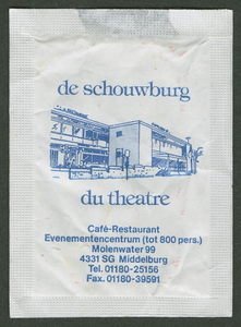 MDB-91 De Schouwburg Du Theatre Café-Restaurant Evenementencentrum, Molenwater te Middelburg