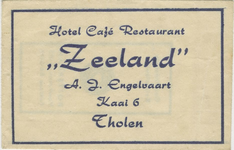 THO-1 Hotel Café Restaurant Zeeland , Kaai 6, Tholen