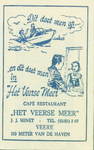 VEE-1 Café Restaurant Het Veerse Meer , Veere