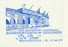 WOL-2 Café-Restaurant-Kampwinkel Watersportcentrum Veerse Meer De Boei , Wolphaartsdijk