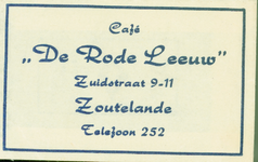 ZOU-3 Café De Rode Leeuw , Zoutelande