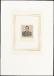402 Portret generaal Chassé; borststuk, naar links; in uniform; met levensbeschrijving in het Duits in gotische letters ...