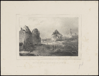 442 Historieprent; gezicht op de verwoeste bebouwing van het binnenterrein van de citadel. Uit: Six vues des ruines de ...
