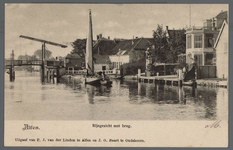 0833 Alfen. Rijngezicht met brug., 1895-1905