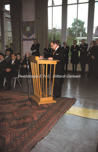 EHC-037-40 Receptie Oranjevereniging Sittard op Koninginnedag 30-04-1974.