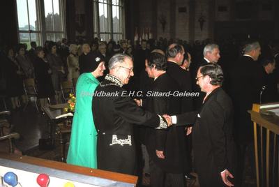 EHC-037-44 Receptie Oranjevereniging Sittard op Koninginnedag 30-04-1974.