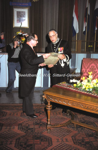 EHC-037-45 Receptie Oranjevereniging Sittard op Koninginnedag 30-04-1974.