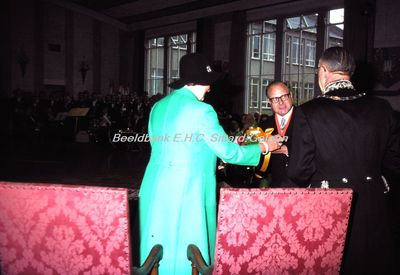 EHC-037-50 Receptie Oranjevereniging Sittard op Koninginnedag 30-04-1974.
