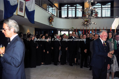 EHC-044-32 Receptie Oranjevereniging Sittard op Koninginnedag 1975.