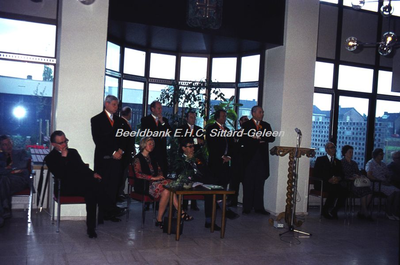 EHC-044-33 Receptie Oranjevereniging Sittard op Koninginnedag 1975.