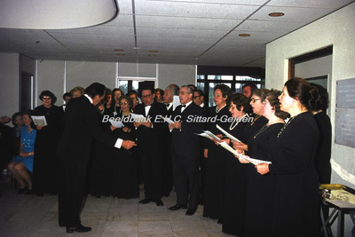 EHC-044-35 Receptie Oranjevereniging Sittard op Koninginnedag 1975.