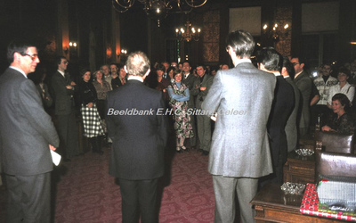 EHC-061-34 Ontvangst van het Gemeentebestuur en personeel van Sittard door het Gemeentebestuur van Hasselt op 07-10-1977.