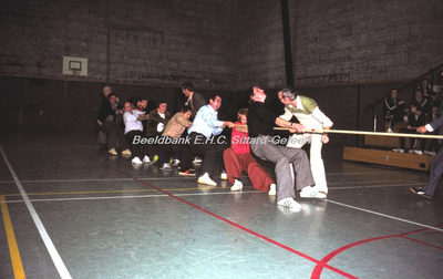 EHC-061-36 Ontvangst van het Gemeentebestuur en personeel van Sittard door het Gemeentebestuur van Hasselt op 07-10-1977.