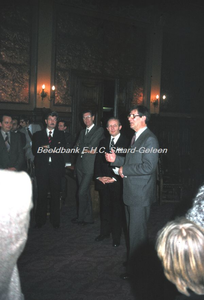 EHC-061-42 Ontvangst van het Gemeentebestuur en personeel van Sittard door het Gemeentebestuur van Hasselt op 07-10-1977.