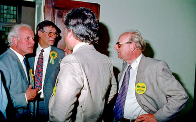 EHC-100-46 Ontvangst Fortuna in het Kritzraedthuis i.v.m. promotie naar de Ere-divisie op 16-05-1982