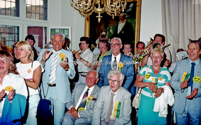 EHC-100-49 Ontvangst Fortuna in het Kritzraedthuis i.v.m. promotie naar de Ere-divisie op 16-05-1982