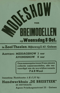 547_001_379 Geleen: Handwerken, modeshowModeshow van breimodellen in zaal Theelen aan de Rijskweg Zuid 42 te ...
