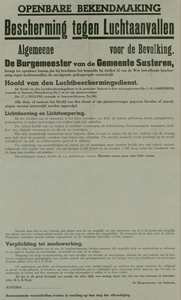 547_001_403 Susteren: Openbare bekendmakingen GemeenteBetreffende Bescherming tegen Luchtaanvallenz.d.