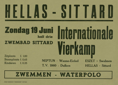 547_001_829 Sittard: ZwemsportInternationale vierkamp waterpolo in zwembad Sittardzondag 19 juni