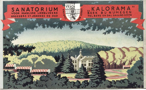 162182 Kalorama, tekening van het sanatorium, te Beek-Ubbergen