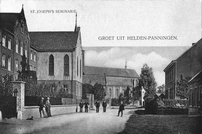 230249 Straatzijde Sint Jozephs-seminarie met kloosterkapel te Helden Panningen